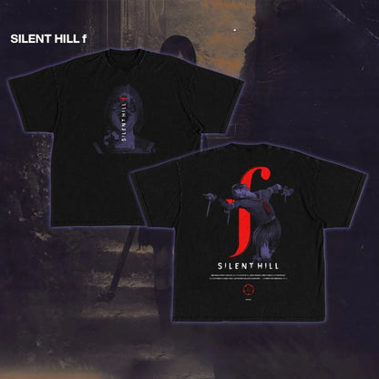 Classic Game Silent Hill F Graphic New T-shirt Men Oversized Y2k Street Hip Hop Short Sleeve Gift Streetwear Female Male Clothes