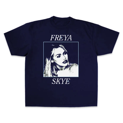 Freya Skye Tour Merch T Shirt Men Oversized Street Y2k T-shirts Retro Hip Hop Heavy Cotton High Quality Male Femael Clothing Tee