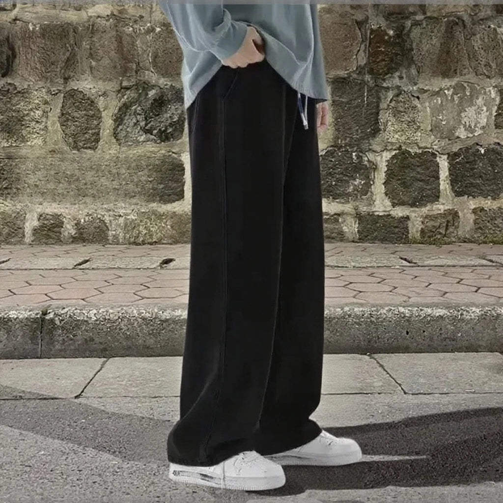 2025 Spring/Summer Korean Style Straight Leg Jeans Men's Fashion Versatile Loose Thin Pants Men's Washed Retro ﻿